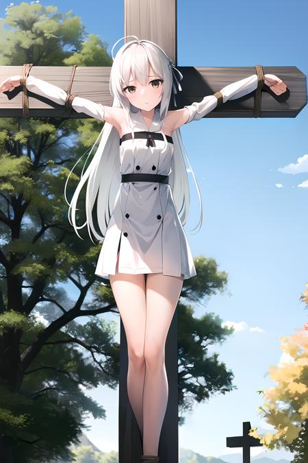 18904-4227376551.0-masterpiece, best quality, crucifixion, (bound_1.3), wooden cross , blue sky, kasugano sora, brown eyes, depressed, bare shoulde.png